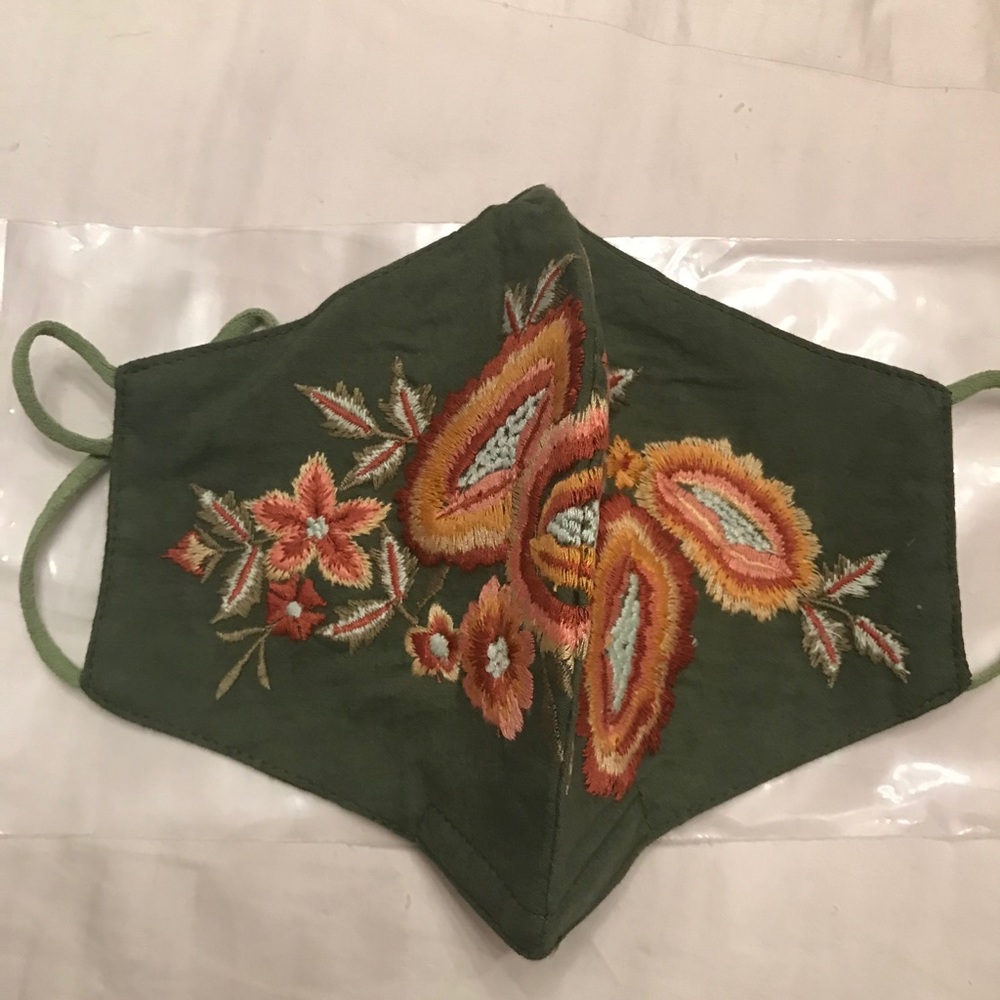 Caite Embroidered Face Mask - Picture 2 of 4